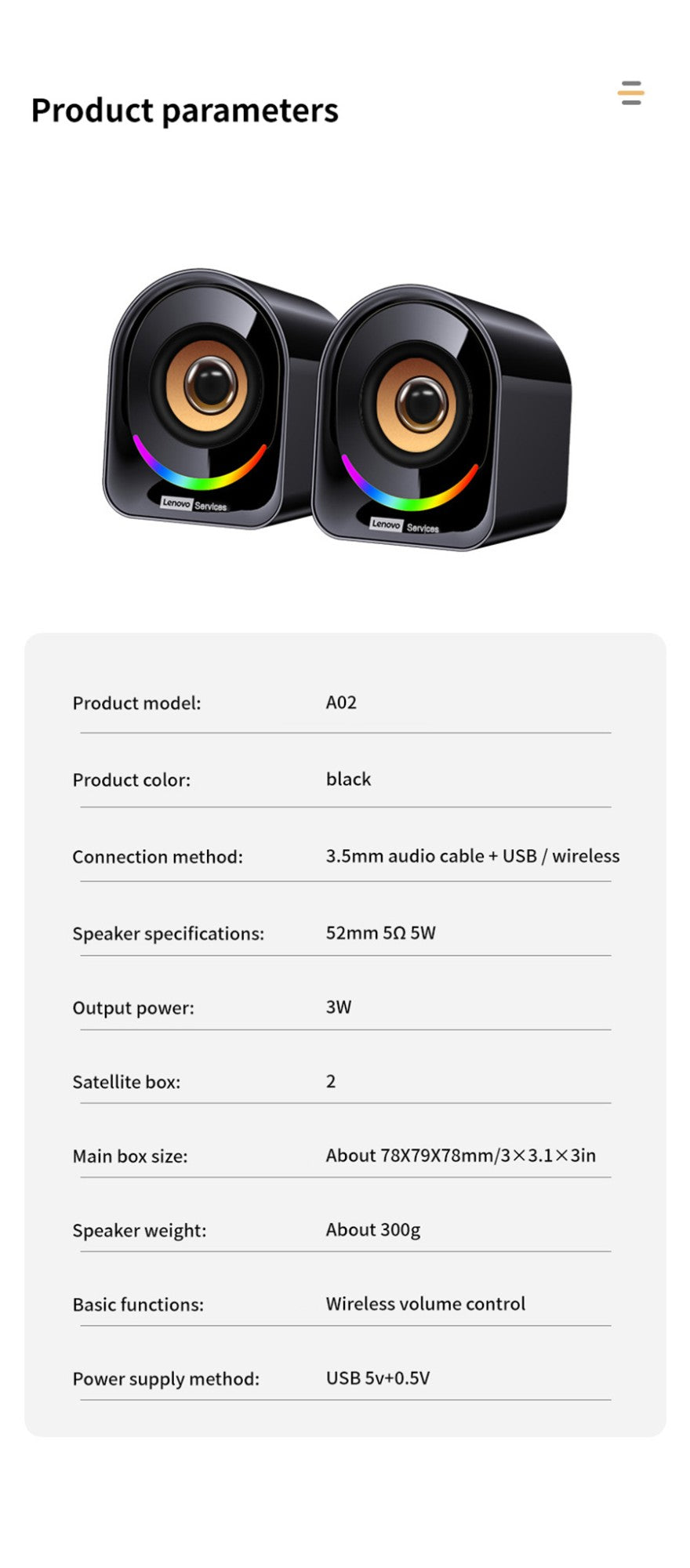 Lenovo Desktop Speakers Portable Small Speakers Computer Speakers Desktop Laptop Home Wired Mini Speakers Small Desktop Multimedia Laptop Speakers