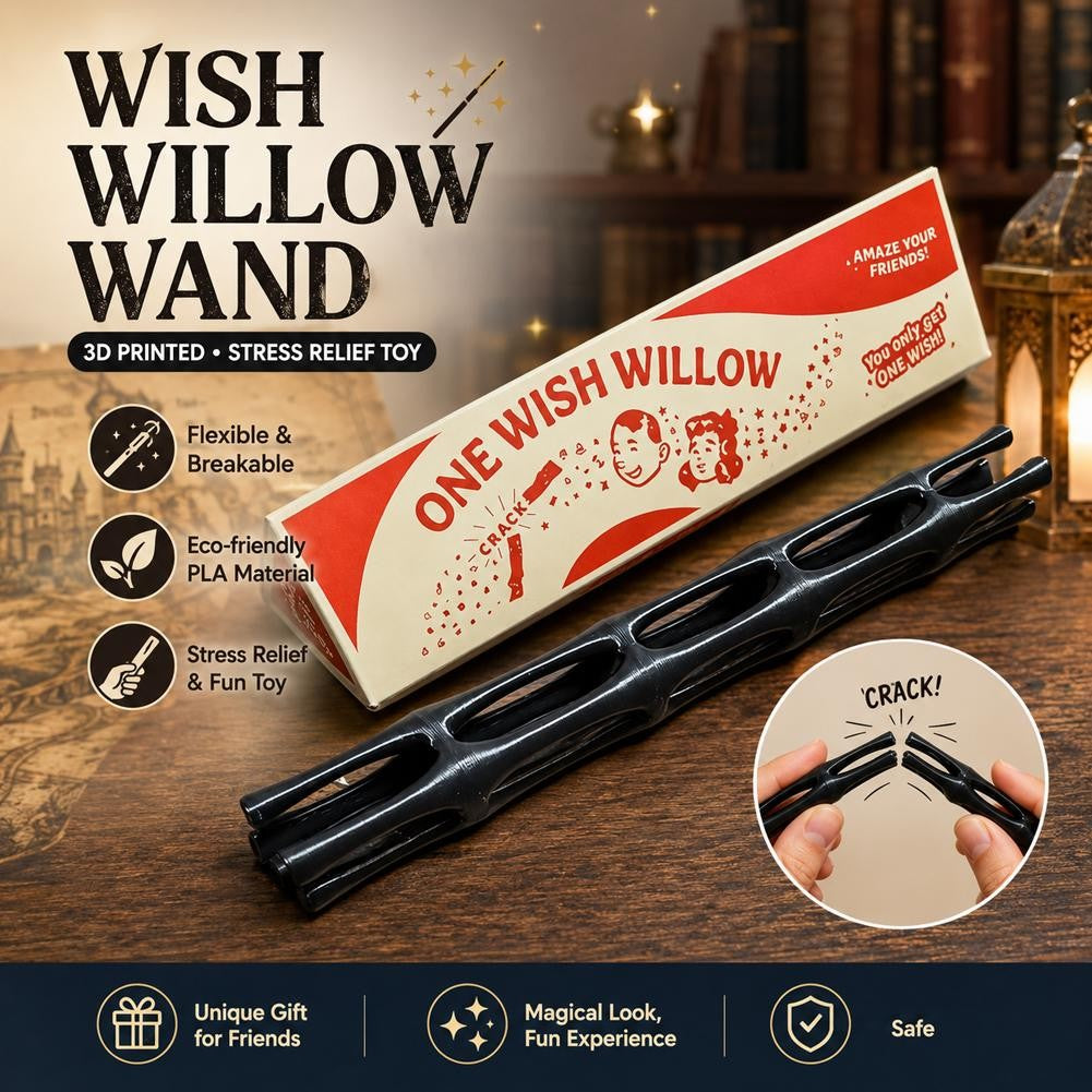 3D Printed One Wish Willow Keychain Breakable Lucky Token 13cm Retro Box for Wedding/Birthday ?