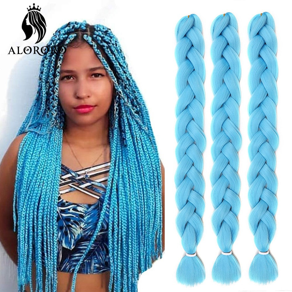 Alororo Synthetic Jumbo Braid Hair 82 Inch African Fake Hair High Temperature Fiber Puple Red Braiding Hair Extensions for Women