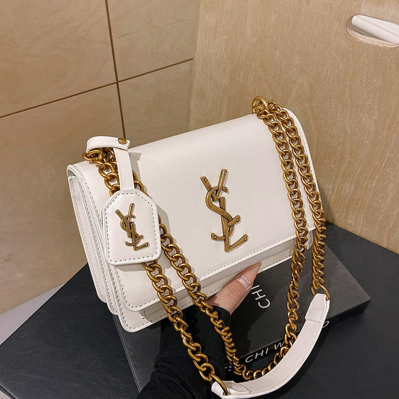 High quality women's bag crossbody bag large capacity texture single shoulder small square bag chain commuting phone bag