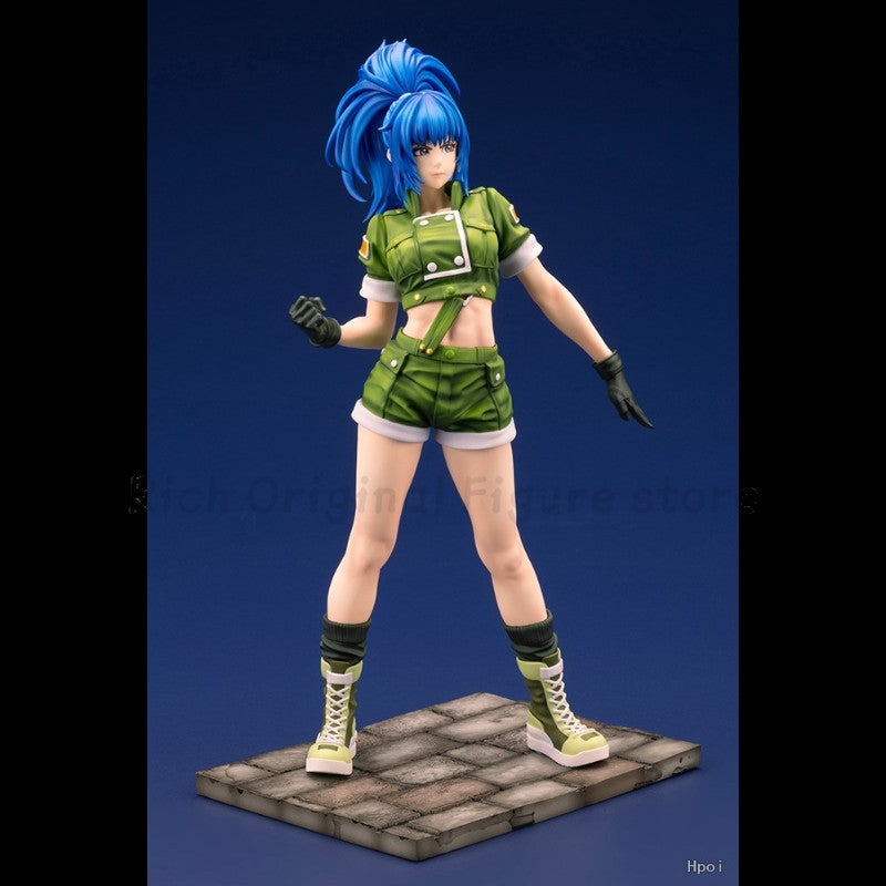 ?In Stcgk?Original Kotobukiya SNK Beauty Girl Series THE KING OF FIGHTERS '97 Leona Heidern Model Toy Statue