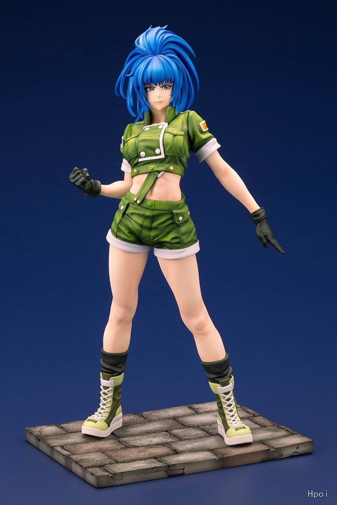 ?In Stcgk?Original Kotobukiya SNK Beauty Girl Series THE KING OF FIGHTERS '97 Leona Heidern Model Toy Statue