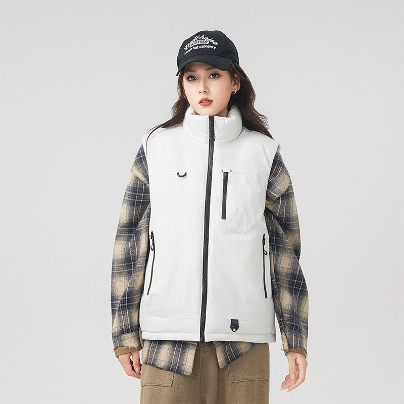Couple Outdoor Fishing Casual Windproof Breathable Warm Vest Soft and Comfortable Winter Cold Proof Breathable Cotton Clothing