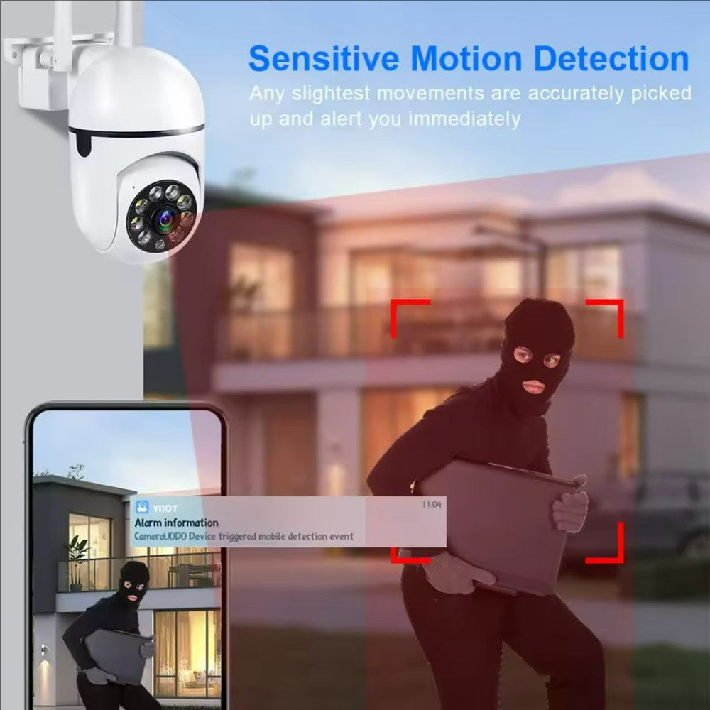 3MP Wifi IP Outdoor Wireless Security Surveillance PTZ Camera 4X Zoom Cameras AI Human Tracking Two-way Audio HD Night Color Cam