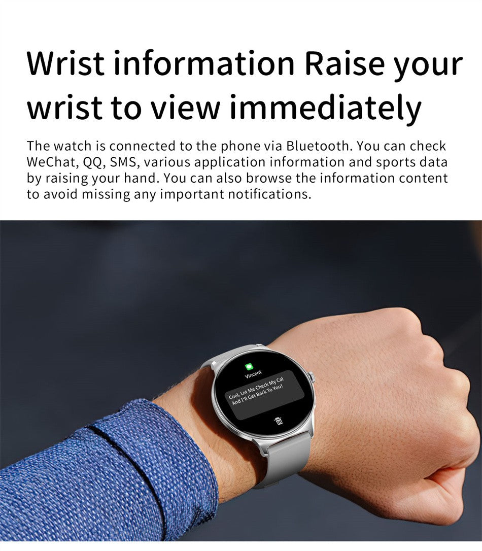 For Huawei New Ultra Slim AMOLED Smart Watch Women Screen Always Display Time Heart Rate BT Calling High-end Fashion Smartwatch