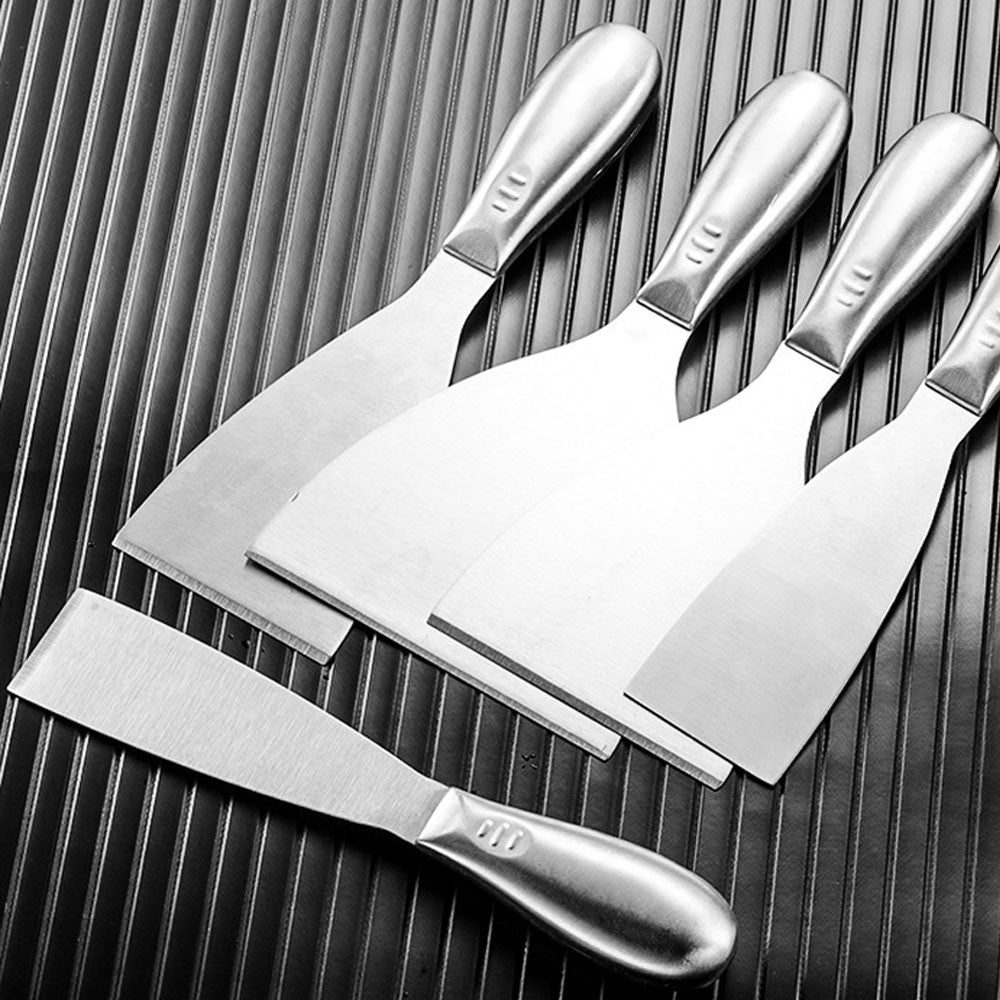 One-Piece Stainless Steel Putty Knife Spackle Tool Putty Scraper Spatula Scraper for Floor Wall Ceramic Tile Grout
