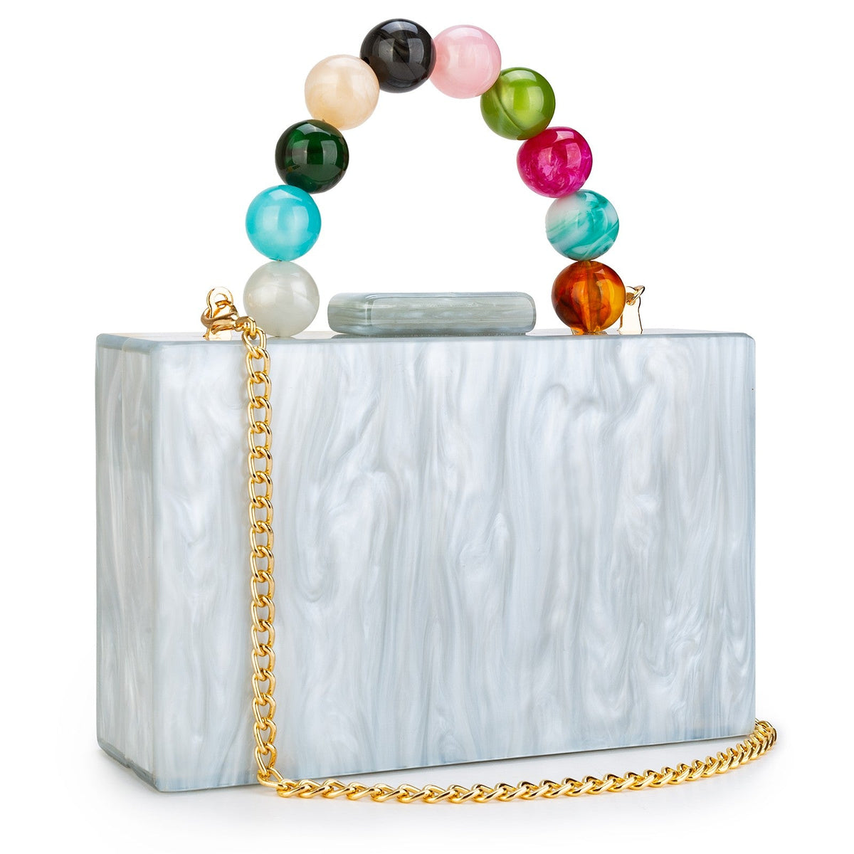 Acrylic Handbag Casual Trend Small Square Bags Women Clutches Wedding Party Dating Lady Trendy Evening Bags Chain Shoulder Bag