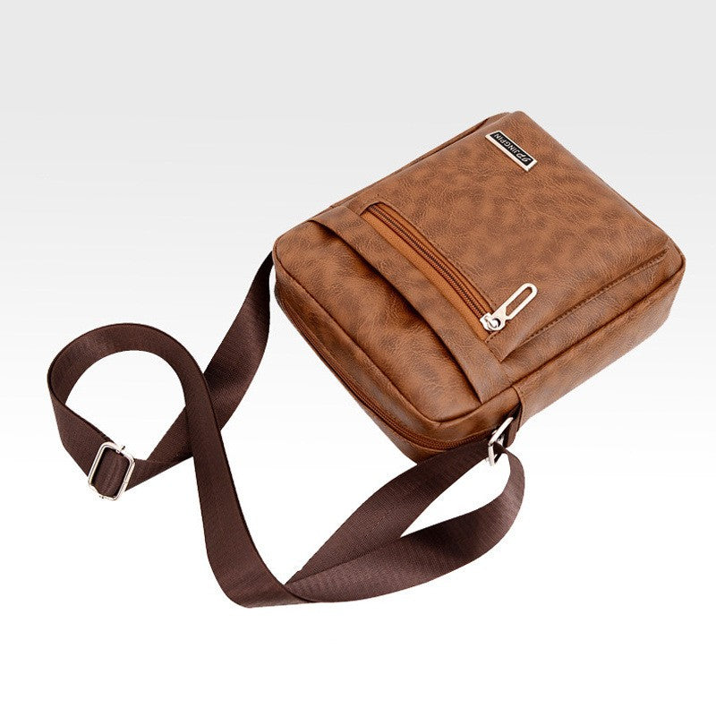 Men's PU Leather Crossbody Shoulder Bags High quality Tote Fashion Business Man Messenger Bag Leather Bags fanny pack