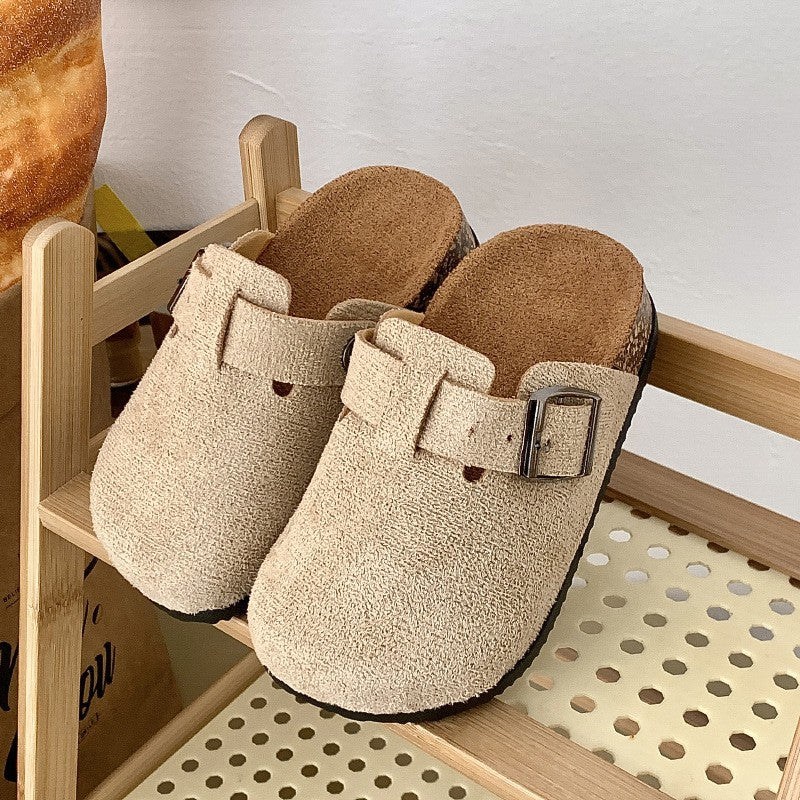 2025 Children's Birkfoot Summer New Anti-slip Soft Bottom Single Shoes Girls Boys Baby Bean Bean Birk Foot Slippers Summer