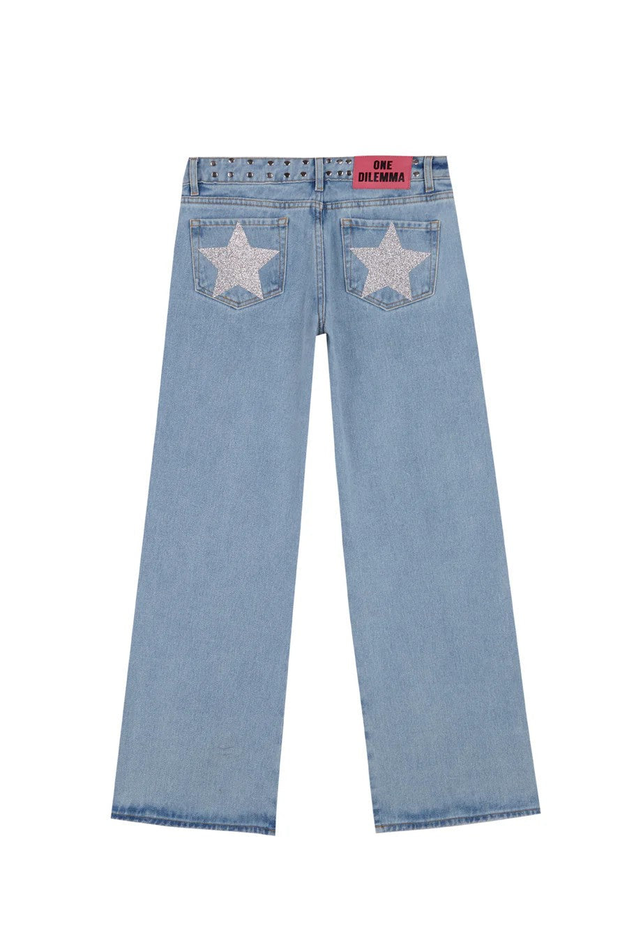 Y2K Women's Straight Leg Jeans Personalized Lucky Star Texture Retro Baggy Jeans Stylish High Street Willow Nail Low Waist Jeans