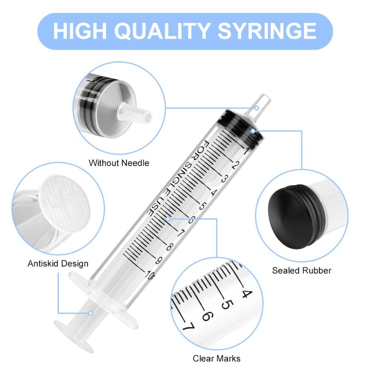 20pcs 5/10/20ml No Needle Plastic Syringe Glue Pet Feeding Liquid Cosmetics Measuring Refilling Tools Individually Packaged