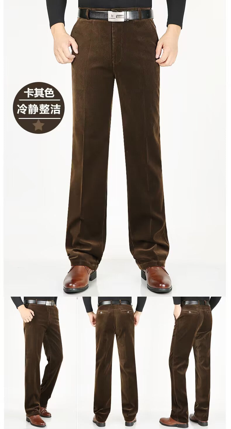 Corduroy pants loose joggers middle-aged men dad installed in autumn and winter 2023 men's casual Trousers for men streetwear