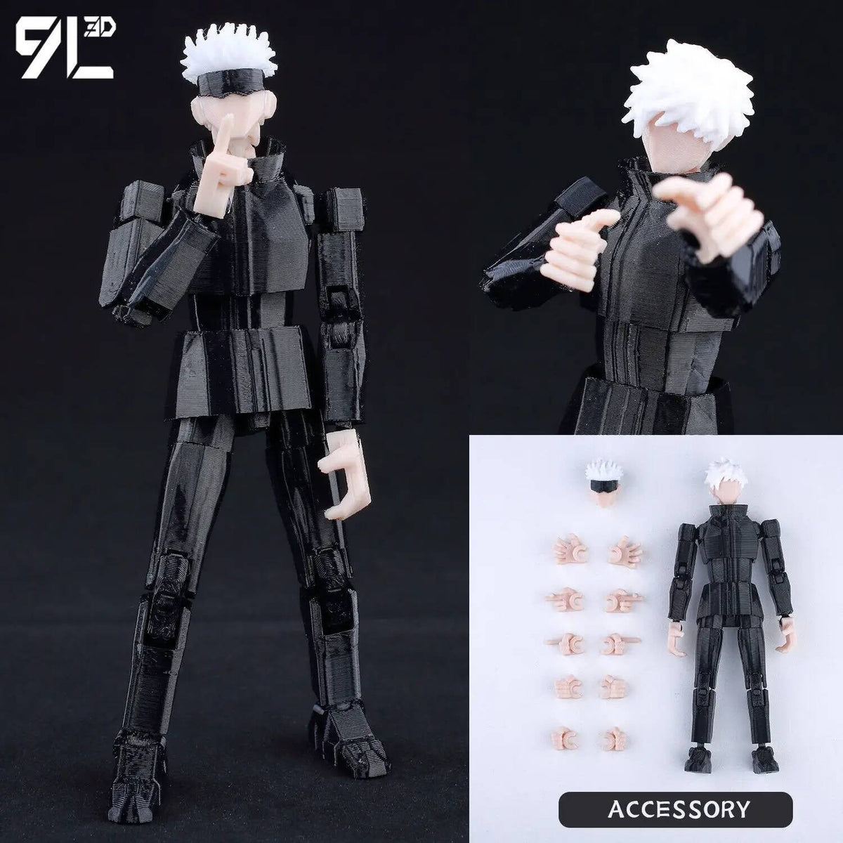 9L3D Printed Anime Jujutsu Kaisen Sukuna Yuji Yuta Satoru Gojo Lucky Dummy 13 Movable Shapeshift Action Figures Mannequin Toys