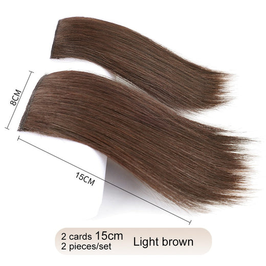 Synthetic 2 pieces/set of wig pads, hair extensions, opening and top replacement pieces, replacement artifact
