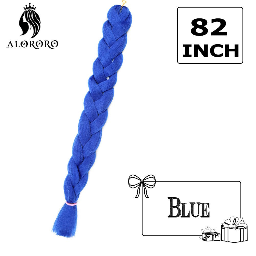 Alororo Synthetic Jumbo Braid Hair 82 Inch African Fake Hair High Temperature Fiber Puple Red Braiding Hair Extensions for Women