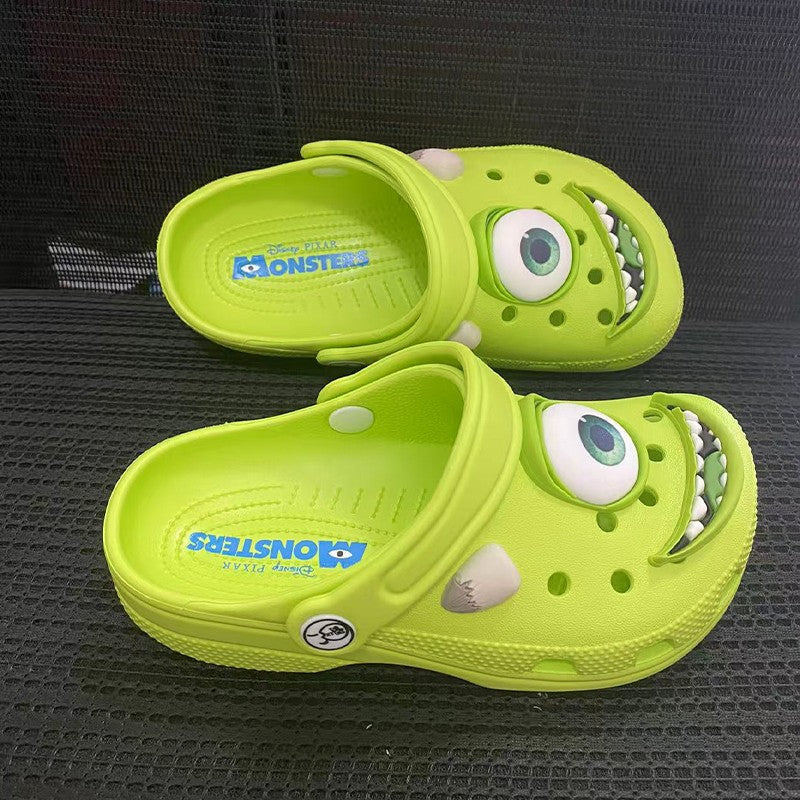 Disney Mcqueens Pixar Cartoon Solid Waterproof Slippers Hole Sandals Outdoor Sand Sandals Casual Breathable EVA Adult Shoes Gift