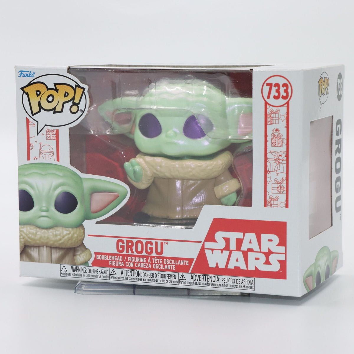 Original Funko Pop Star Wars The Mandalorian Grogu #733 Official Collectible Vinyl Action Figure Desktop Decor Model Toy Gift