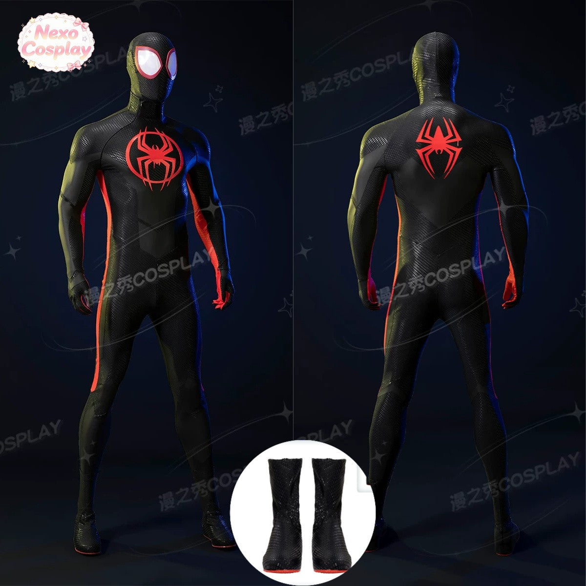 MR Miles Morales Cosplay Costume Anime Party Uniform Hallowen Play Role Clothes Clothing NexoCosplay