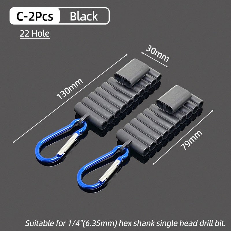 1/4” Hex Shank Screwdriver Bit Holder Portable 10/22 Holes Storage Case Organizer Screw Driver Head Drill Bits Stand Case Tools