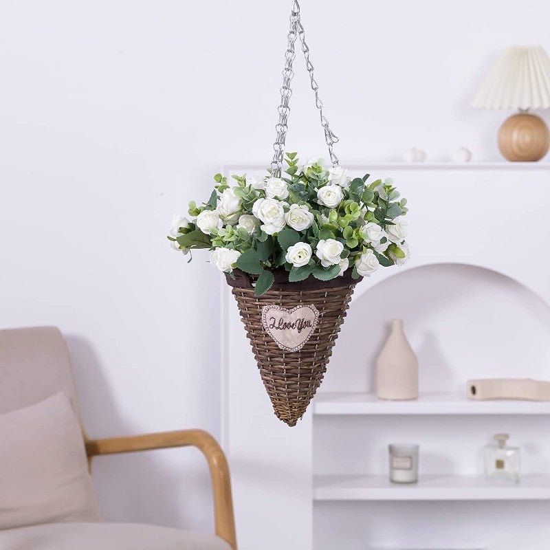 10 Heads pink Artificial Silk Rose Flowers Fake White Eucalyptus Peony Flower Bouquet, for Home Wedding Party Garden Decoration