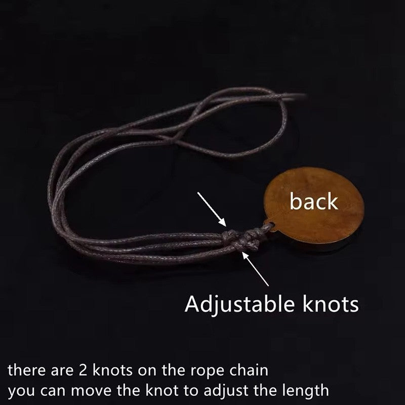 Vintage 12 Zodiac Sign Glass Wooden Necklace Adjustbale Long Rope Chain Necklace Constellation Jewelry
