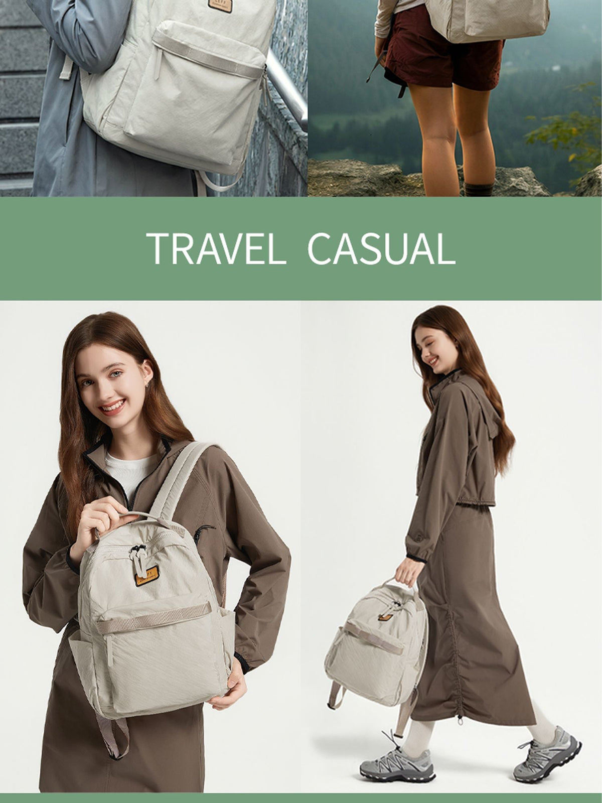LEFF New Fashion Backpack For Women High Quality Outdoor Travel Waterproof Backpacks Laptop Commuting Bag High End Female Bags