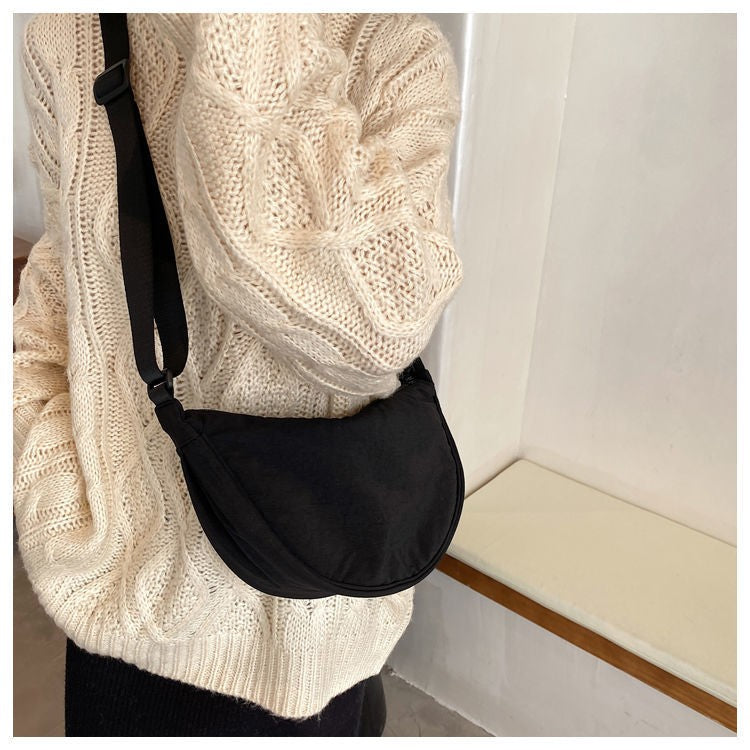 Upgraded Version Simple Design Women's Messenger Bag Nylon Hobos Small Shoulder Bags Vintage Female Girls Purse Cloth Handbags