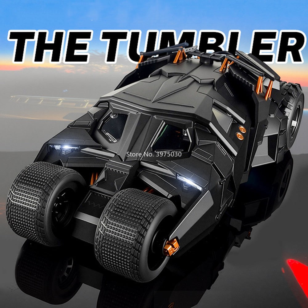 1:24 Scale Batmobile Miniature Models Toys Cars Spray Version with Alloy Diecast Light Sound Vehicles Toy for Child Adult Gifts