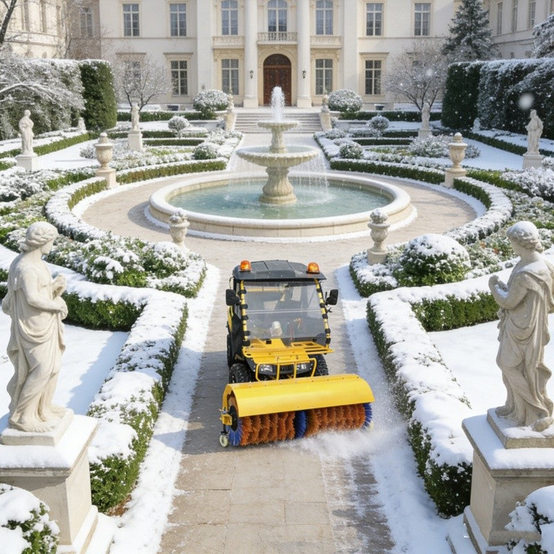 Customized snow sweeper, self-propelled with rotating brush, factory direct sales for road snow removal