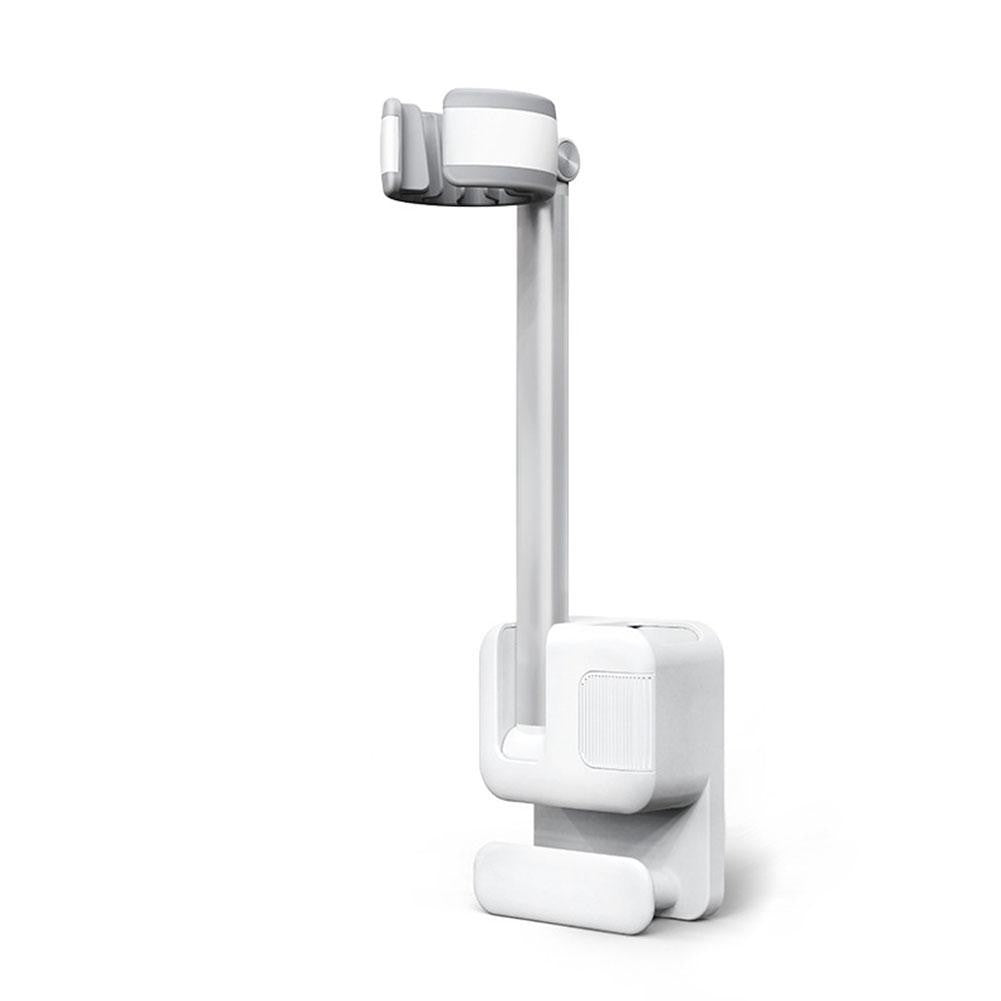 Angle Adjustable Hair Dryer Holder Non-Drilling Wall-Mounted Hair Dryer Stand For Bathroom Free-hand Lazy Storage Rack Shelf
