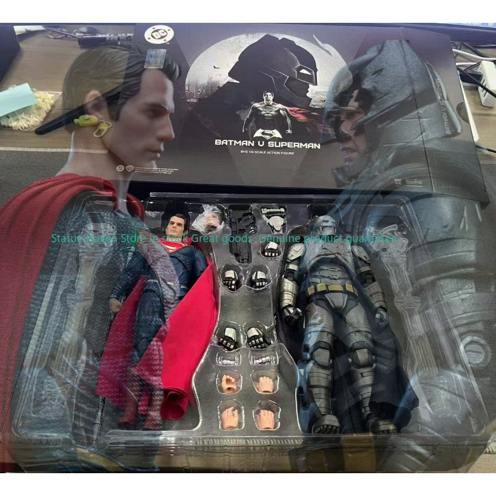 Pre-sale NEW Original DC Fondjoy BVS Armored Batman Battle Damaged Superman Figure Set 1/9 Batman v Superman?Dawn of Justice