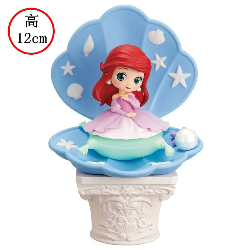 Bandai Disney The Little Mermaid Anime Qposket Characters Ariel Glitter Line Action Figure Collectible Model Toys Birthday Gift