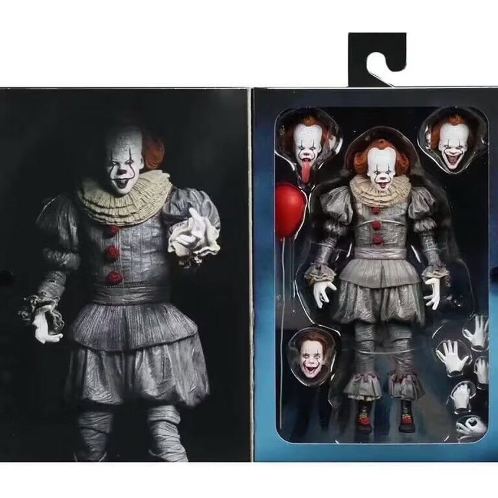 NECA Pennywise Joker Figure Stephen King's It Pennywise Joker Clown Model Halloween Horror Toy Christmas Birthday Gifts