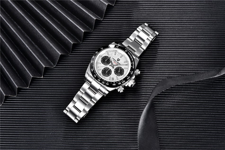 40mm New V2 PAGANI DESIGN Men's Quartz Watches Sapphire Retro Chronograph Stainless Steel Waterproof Watch Men Relogio Masculino