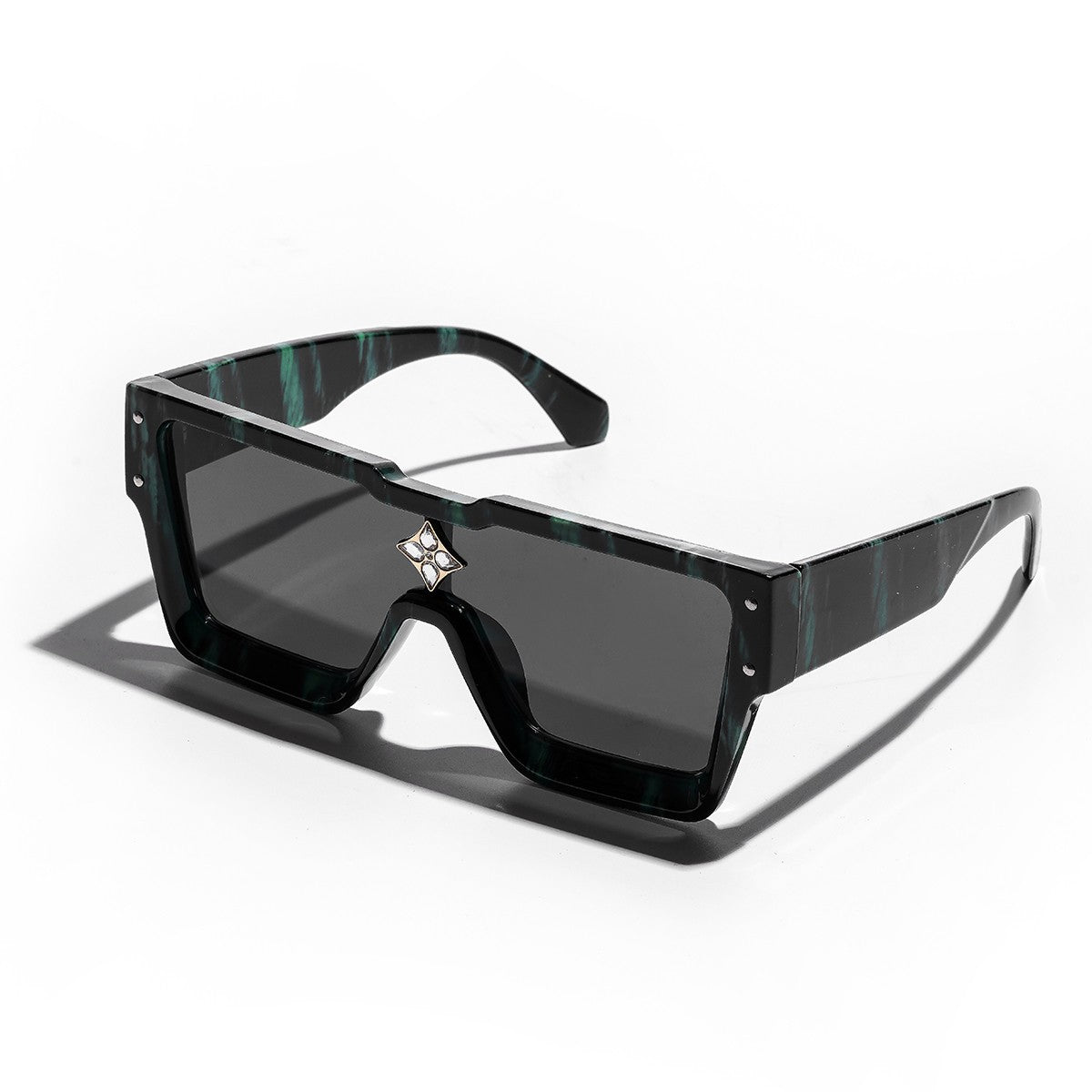 Ruiao Retro Black Millionaire Shades Luxury Sunglasses 2025 For Men Designer Famous Brand Square Sun Glasses Man Women Sunglass