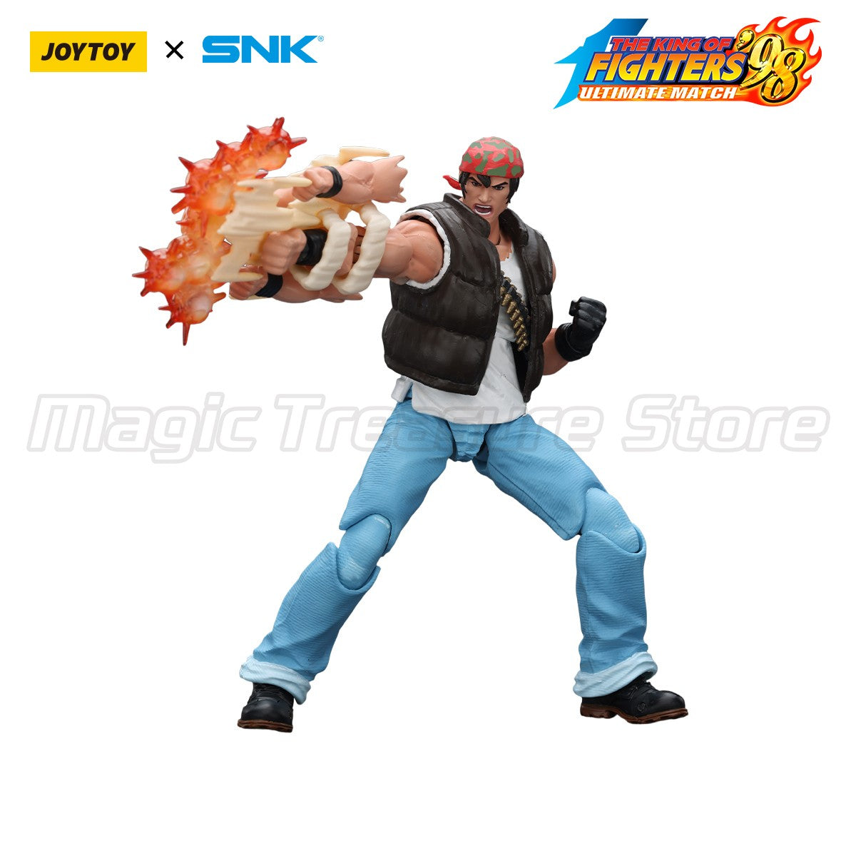 ?MT?JOYTOY 1/18 Action Figure SNK KOF'98UM Ikari Warriors Team Ralf Jones Clark Still Leona Heidern Toy Model Gift