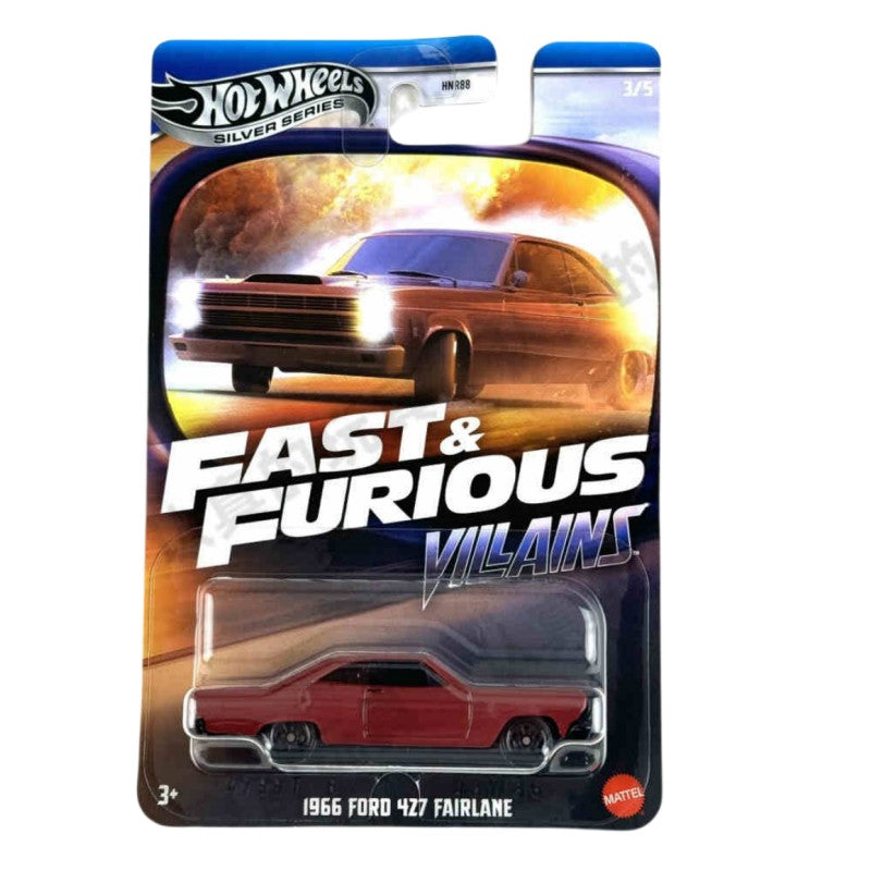 Hot Original Hot Wheels Silver Car Fast & Furious Villains Themed Asst Mix 2 HNR88 J 1/64 Diecast Vehicle Models Cars Toys Boys