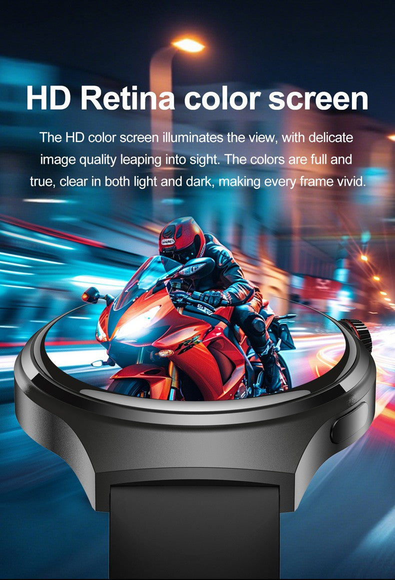 2025 New Watch 4 GT Series Smart Watch Men AMOLED Screen Heart Rate Health Monitoring Bluetooth Call Business Smartwatch Man