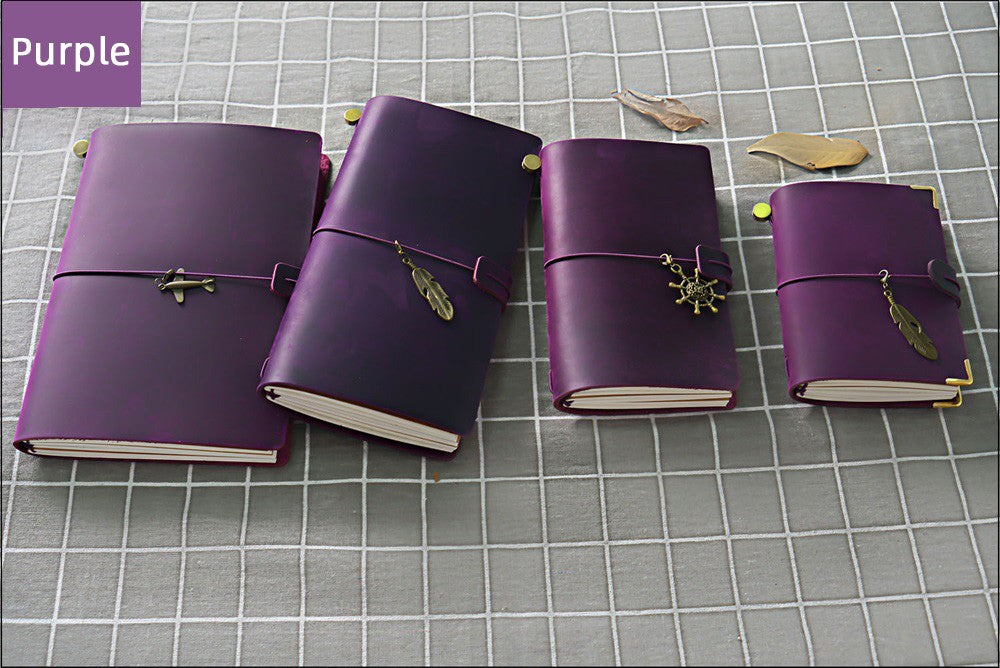 100% Genuine Leather Journal Refillable Travel Notebook Retro DIY Handmade Diary Sketchbook School Office Gift Customized