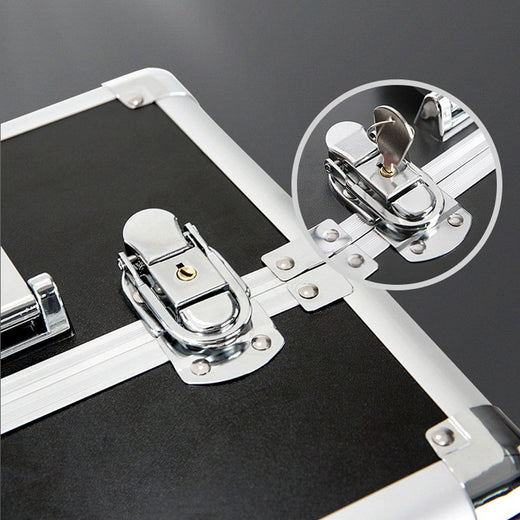 Cosmetic Case Rolling Luggage Makeup Train Trolley Large Capacity Suitcase with Lock Swivel Wheels For Salon Barber Manicurist