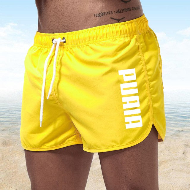 New Hot Summer Swim Trunks Sport Gym Running Shorts Male Beachwear Luxury Beach Shorts Quick Dry Mens Siwmwear Board Briefs