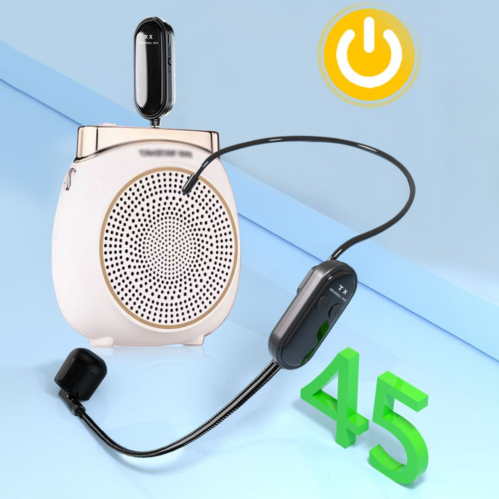 2.4G Wireless Microphone Headset Long Range Headset Mic Head Handheld Mic 2 in 1 for Voice Amplifier Stage Speakers Teach