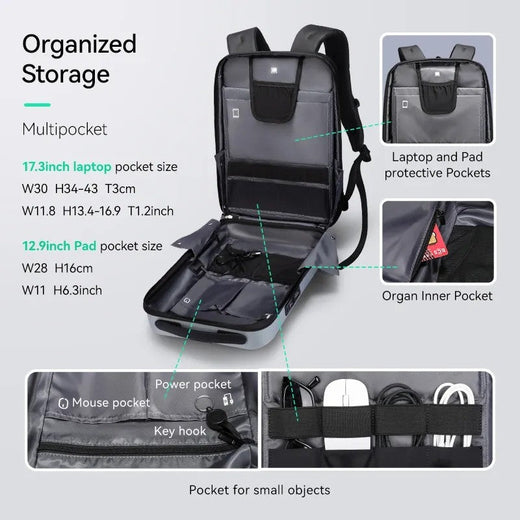 Mark Ryden ABS Anti-theft Outdoor Customised Laptop Bags Password Lock Travel Cycling motorcycle bags