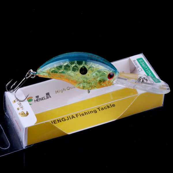 HENGJIA 13G 9CM Fishing Lures Rock Crank Bait Crankbait Minnow Bass Treble Hooks Swim Hard Lure Baits Wobbler Long Big Tongue