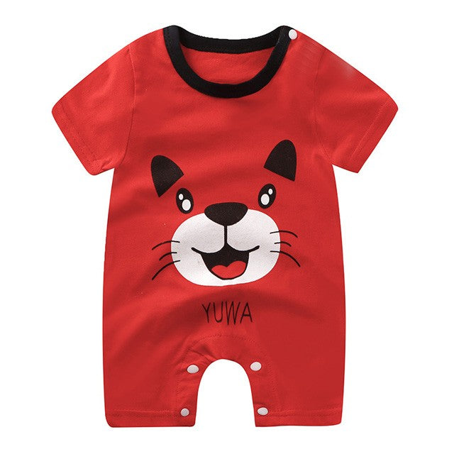 Newborn Baby Clothes Summer Short Sleeve Rompers Infant Boys Girls Cartoon Cotton Jumpsuit Toddler Thin Pajaodysuit For Newborns