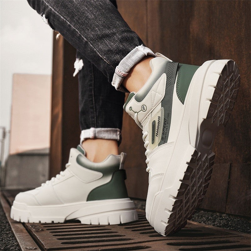Men's autumn casual high-top sneakers, men's walking sneakers, outdoor sneakers, men's sports shoes, soft-soled walking shoes