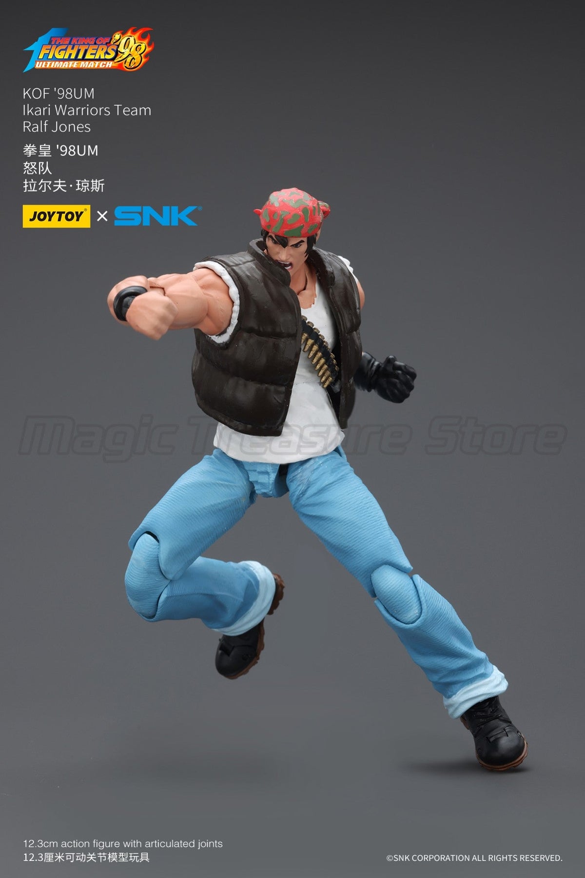 ?MT?JOYTOY 1/18 Action Figure SNK KOF'98UM Ikari Warriors Team Ralf Jones Clark Still Leona Heidern Toy Model Gift