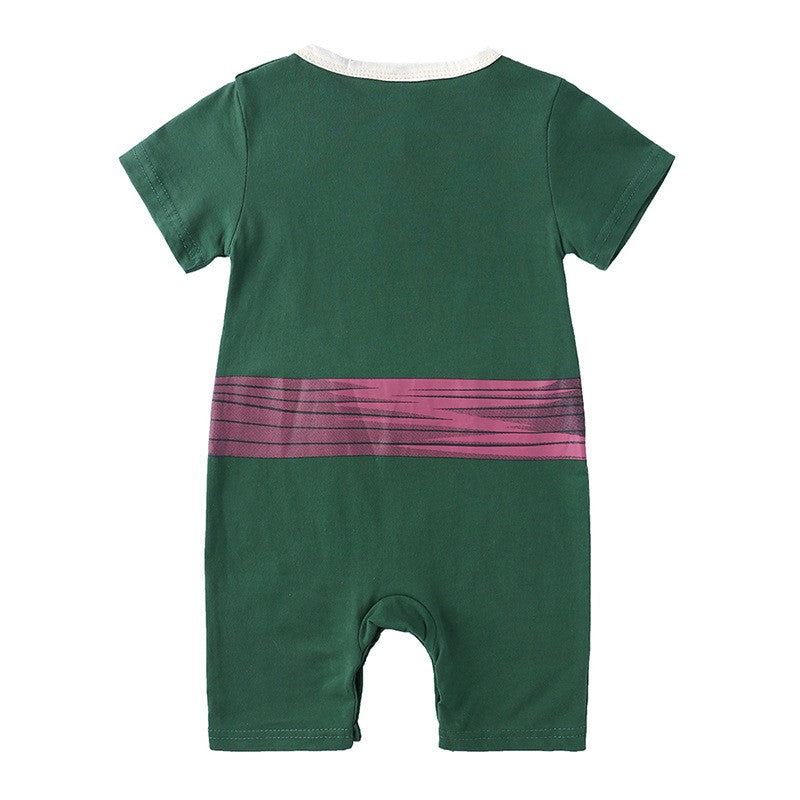 0-2 Years Old Children's Cartoon One-piece Baby Role Play Short-sleeved Romper Kids Cotton Clothes Baby Girl and Boy Clothes