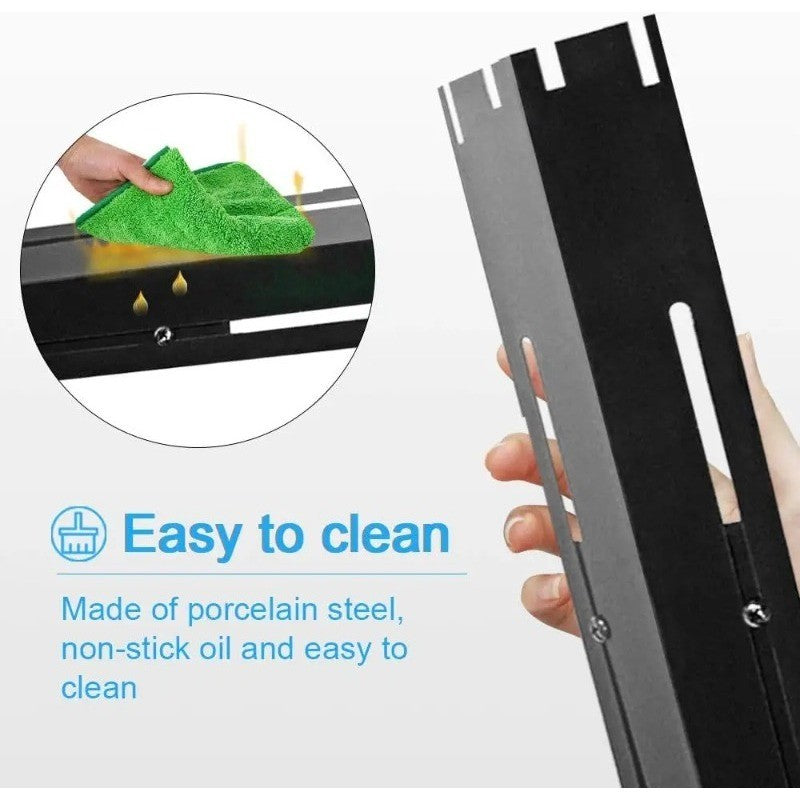 Universal Heat Plates Tent Shield Grill Parts Stainless Steel Adjustable Burner Cover Flame Tamer for Nexgrill Parts Charbroil