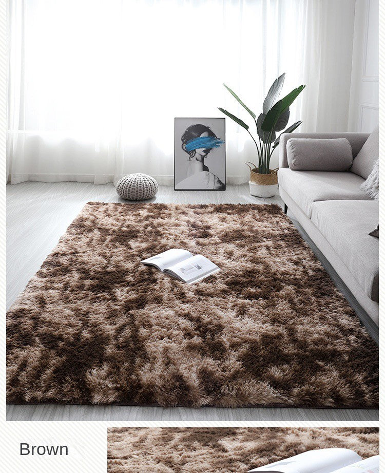 VIKAMA Ultra Soft Shaggy Round Rug Pad Fluffy White Carpet Living Room Home Decor Bedroom Kids Room Salon Thick Pile Carpet